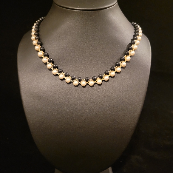 Jewelry - Estate Faux Pearl & Bead Braided Necklace